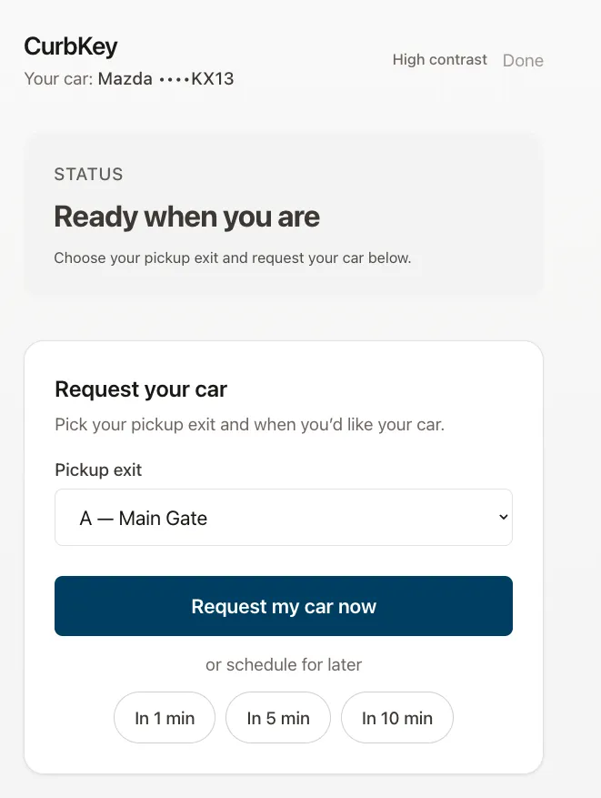 Guest request screen